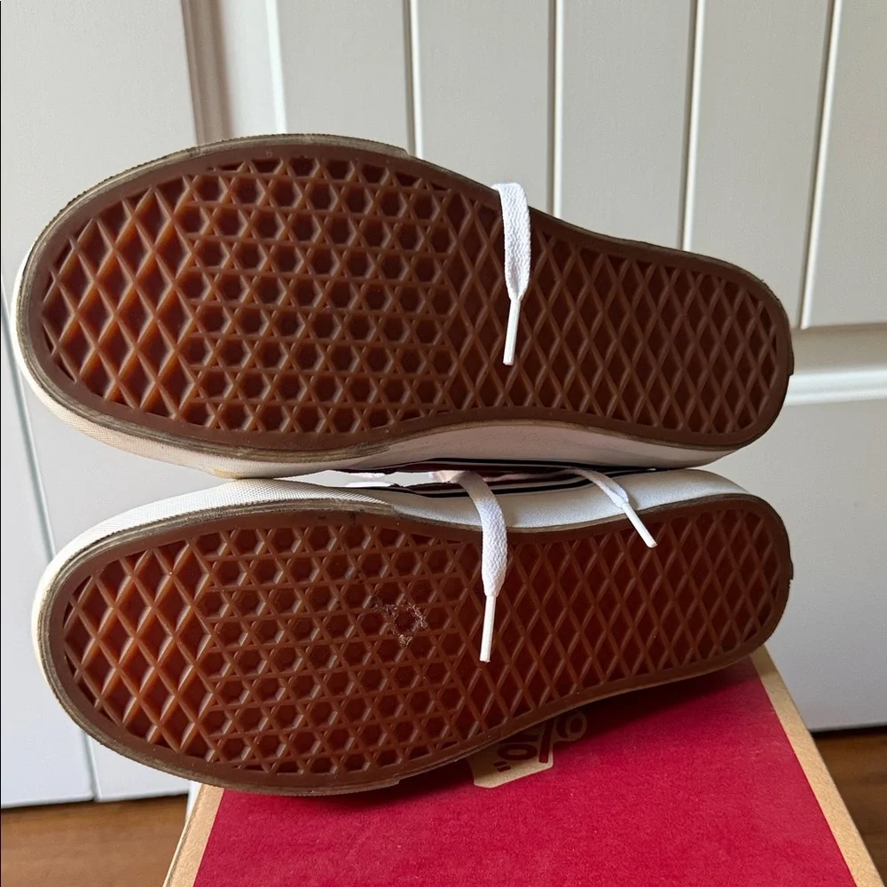 Vans Sk8-Hi High Top Sneakers in Maroon and White